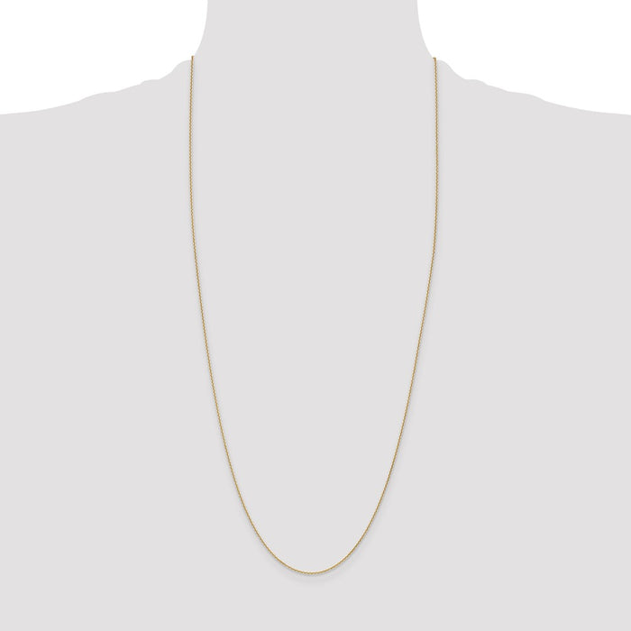 High-Quality 14K Gold 1.2mm Diamond Cut Cable Chain - Stylish & Affordable!-4