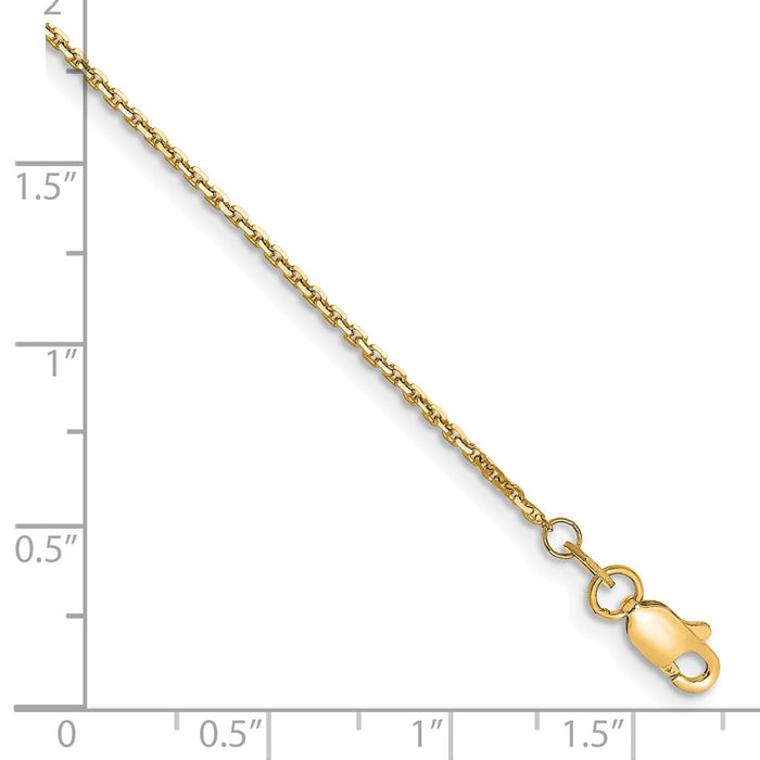 Buy Stylish 14K Gold 1.2mm Diamond Cut Cable Chain - Luxury You Can Afford-2