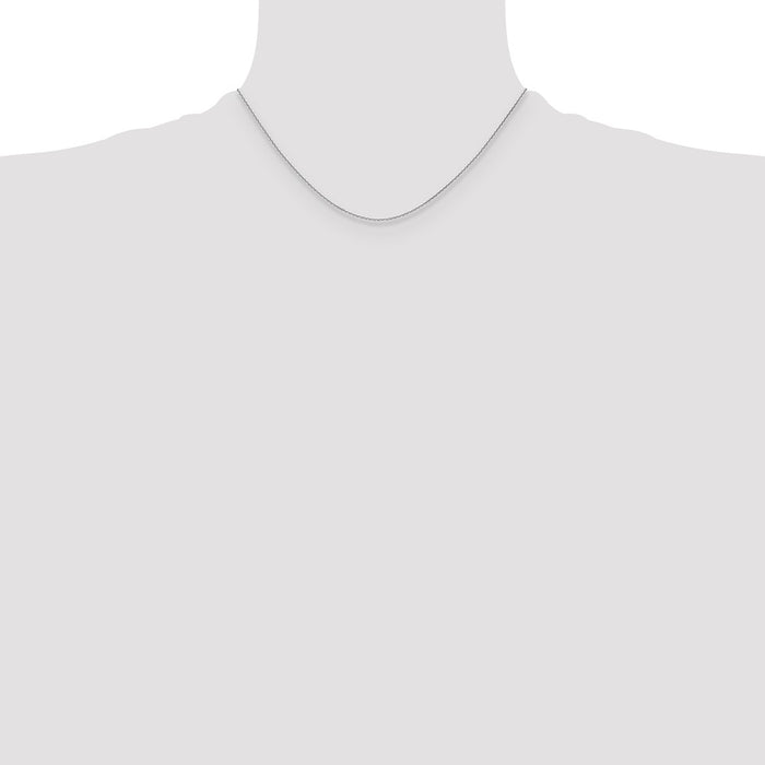 High-Quality 14K White Gold 1.2mm Diamond Cut Cable Chain - Stylish Value!-4