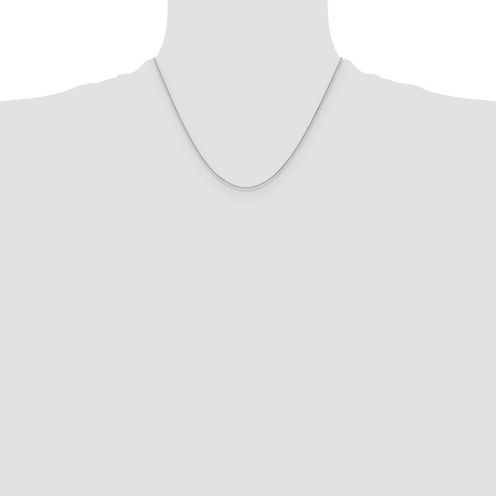 Shop 14K White Gold 1.2mm Diamond Cut Cable Chain - Stylish & Affordable Elegance-4