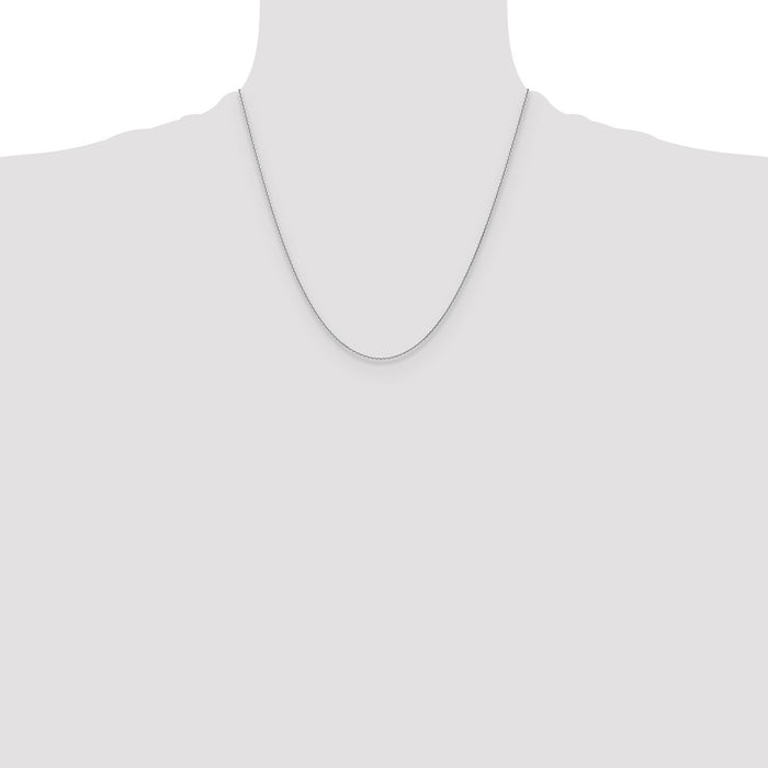 Exclusive 14K White Gold 1.2mm Diamond Cut Cable Chain - Stylish Value-4