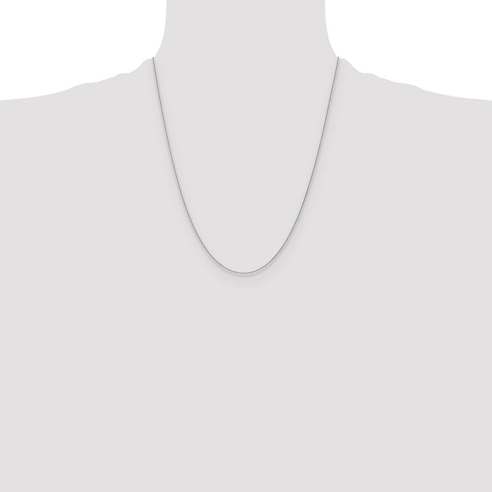 Buy 14K White Gold 1.2mm Diamond Cut Cable Chain - Stylish & Affordable Luxury!-4