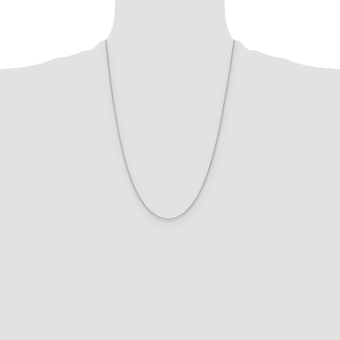 Exclusive 14K White Gold 1.2mm Diamond Cut Cable Chain - Stylish Luxury Value-4