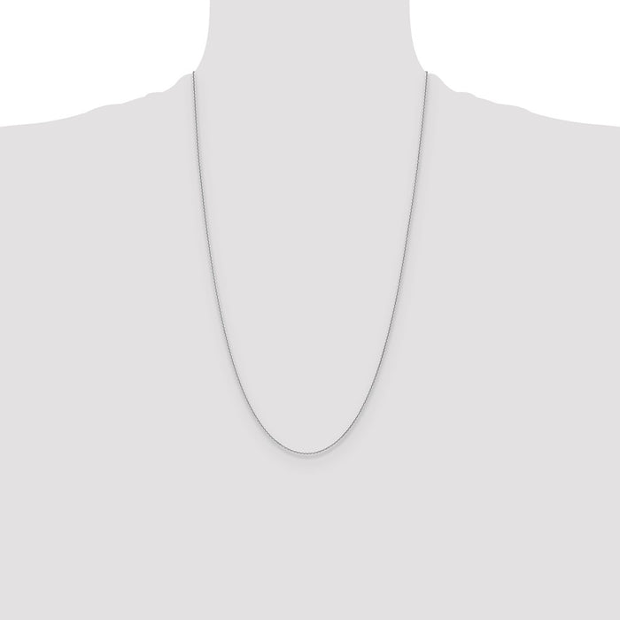 Shop Stylish 14K White Gold 1.2mm Diamond Cut Cable Chain - Luxury Value-4