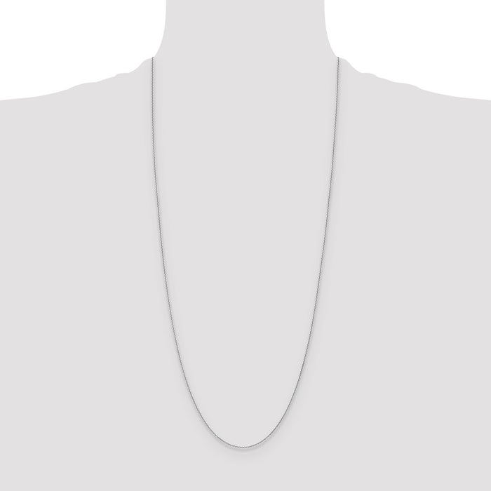 Shop Stylish 14K White Gold 1.2mm Diamond Cut Cable Chain - Exclusive Value-4