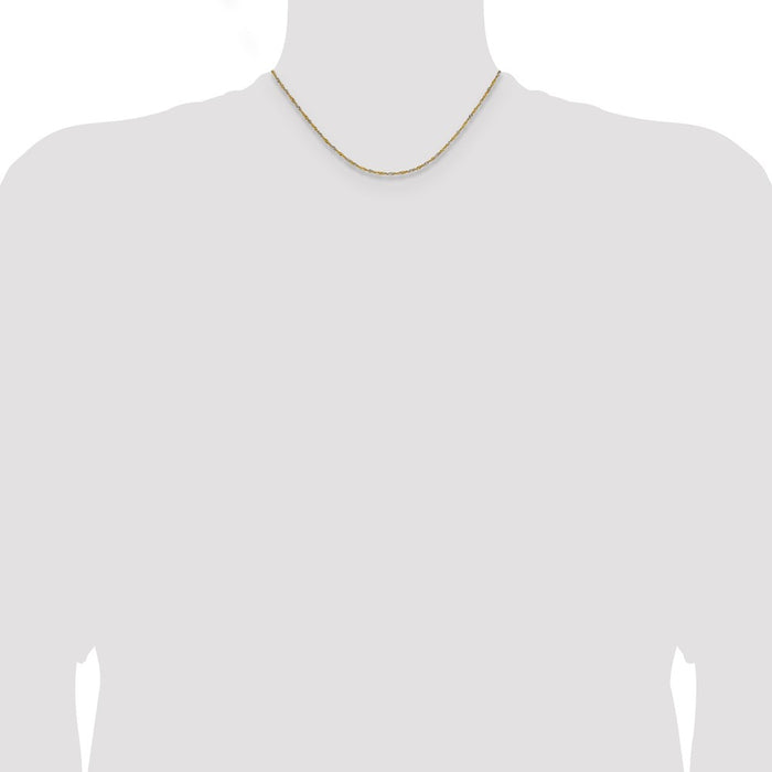 Buy 1.4mm Singapore Chain in 14K Yellow Gold - Stylish & Affordable Luxury-4