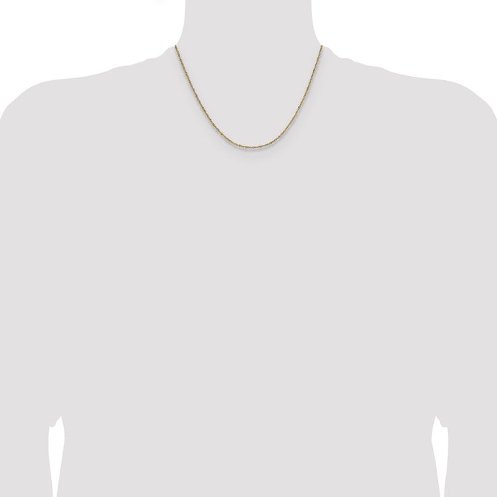 Buy Stylish 1.4mm Singapore Chain in 14K Yellow Gold - High-Quality Accessory-4