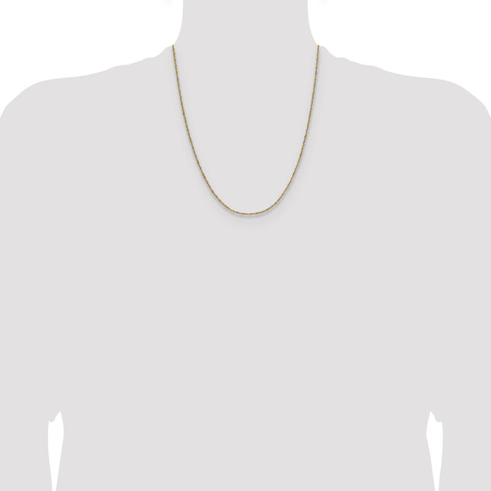Buy 1.4mm Singapore Chain in 14K Yellow Gold - Stylish & Affordable Luxury-4