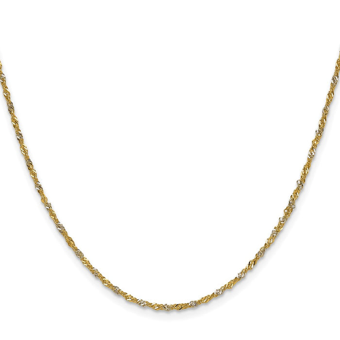 Shop 1.65mm Singapore Chain in 14K Yellow Gold - Stylish & Affordable Luxury-2