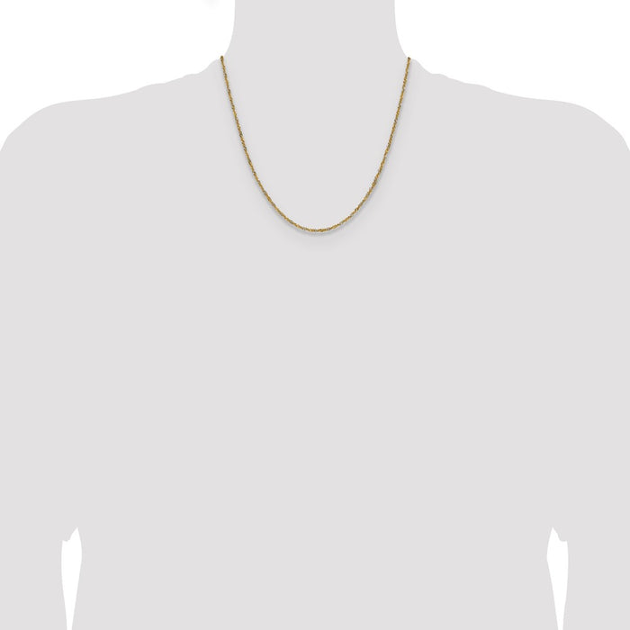 Shop Stylish 1.65mm Singapore Chain in 14K Yellow Gold - Luxury Look, Great Value-4