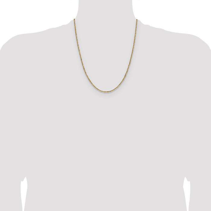 Shop Stylish 1.65mm Singapore Chain in 14K Yellow Gold - Luxury Value Jewelry-4