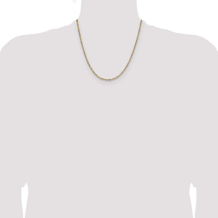 Buy 1.9mm 14K Yellow Gold Singapore Chain - Stylish & Affordable Luxury!-4