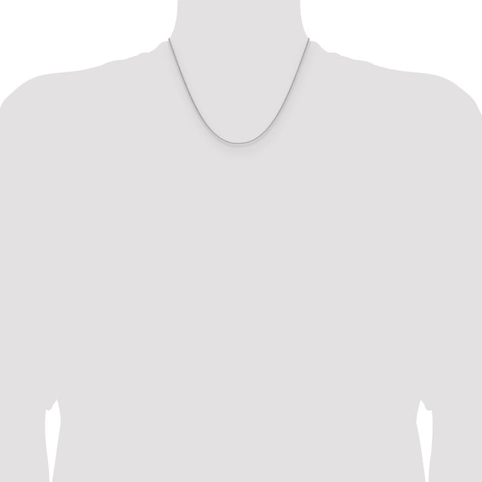 Buy Stylish 14K White Gold 1.5mm Cable Chain - Affordable Luxury Jewelry!-4