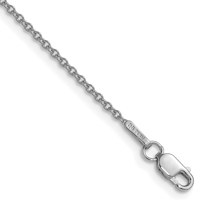 Buy Stylish 14K White Gold 1.5mm Cable Chain - Affordable Luxury Jewelry!-1