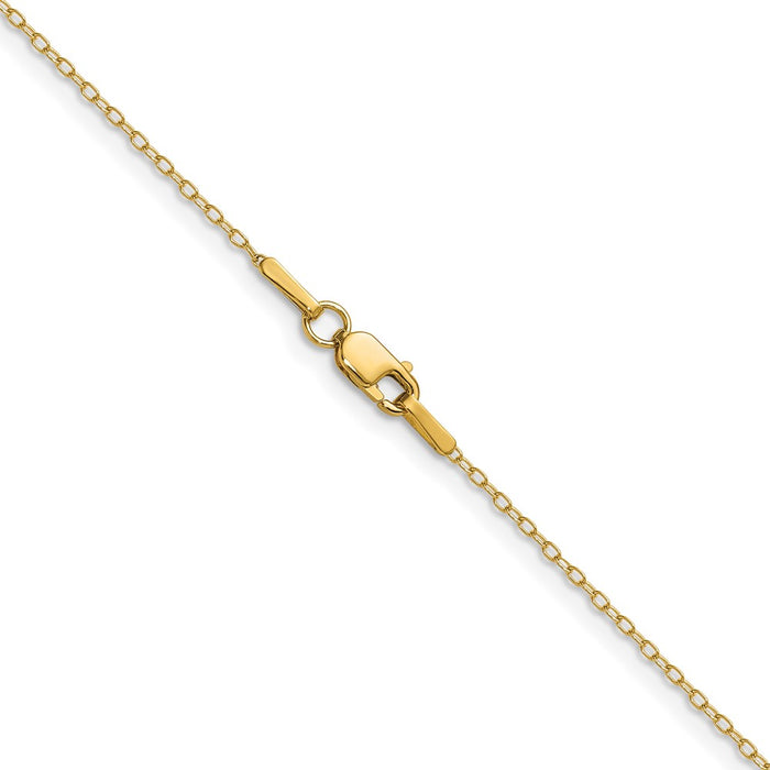 Shop 14K Gold 0.8mm Forzantine Cable Chain - Stylish Luxury at Great Value-3
