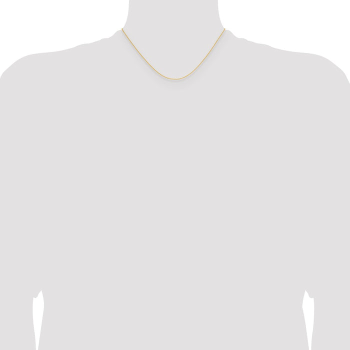 Shop 14K Gold 0.8mm Forzantine Cable Chain - Affordable Luxury Accessory!-4