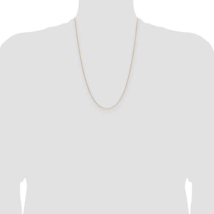 Shop 14K Gold 0.8mm Forzantine Cable Chain - Stylish Luxury at Great Value-4