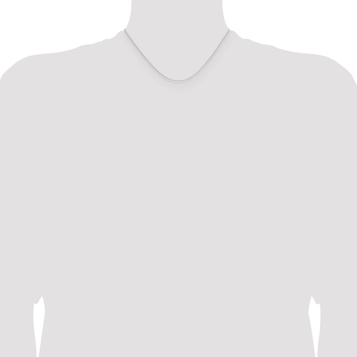 Shop 14K White Gold 0.8mm Forzantine Cable Chain - Stylish & Affordable Luxury-4