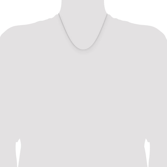 Shop Stylish 14K White Gold 0.8mm Forzantine Cable Chain - Luxury You Can Afford-4