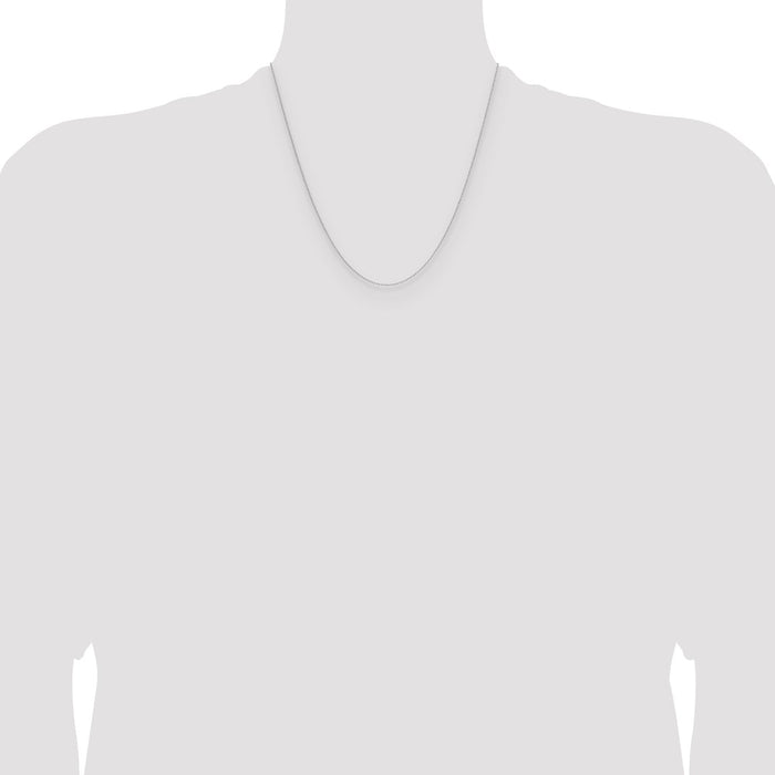 Buy Stylish 14K White Gold 0.8mm Forzantine Cable Chain - Luxury Quality-4