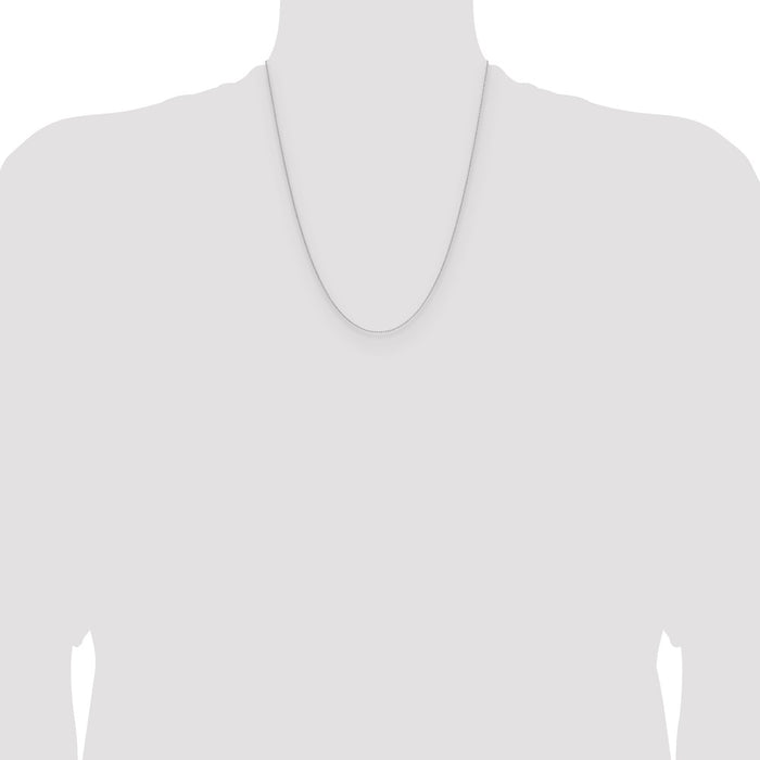 High-Quality 14K White Gold 0.8mm Forzantine Cable Chain - Stylish Value!-4