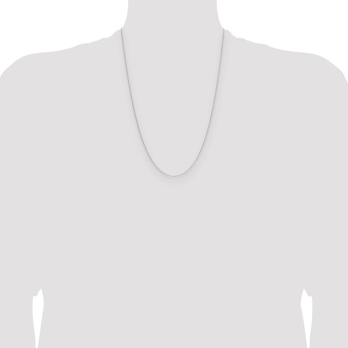 Exclusive 14K White Gold 0.8mm Forzantine Cable Chain - Stylish & Affordable-4