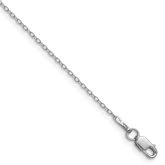 Buy Exclusive 14K White Gold 0.8mm Forzantine Cable Chain - Stylish Value!-1