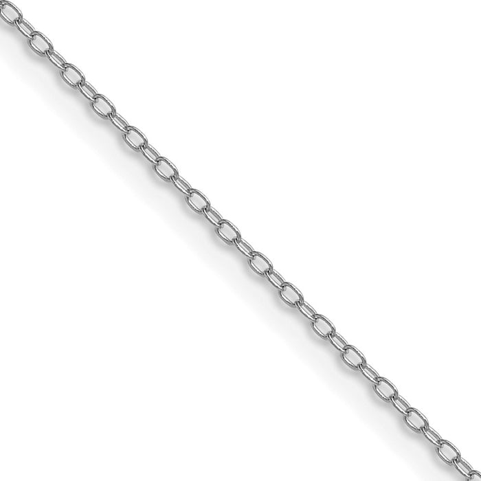 Shop Stylish 14K White Gold 0.8mm Forzantine Cable Chain - Luxury You Can Afford-1