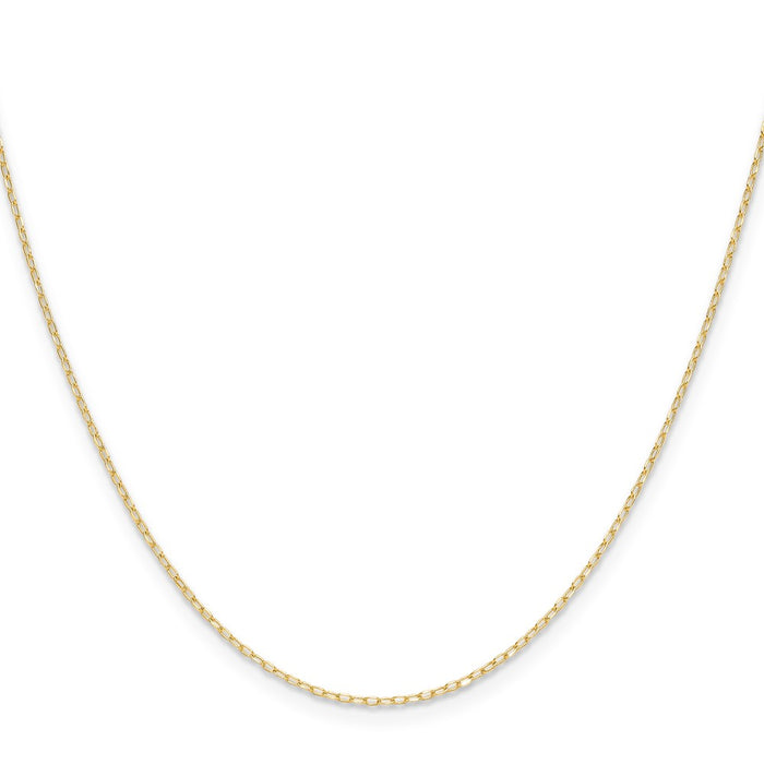 Exclusive 14K Gold 0.8mm Diamond Cut Forzantine Cable Chain - Stylish Value!-2