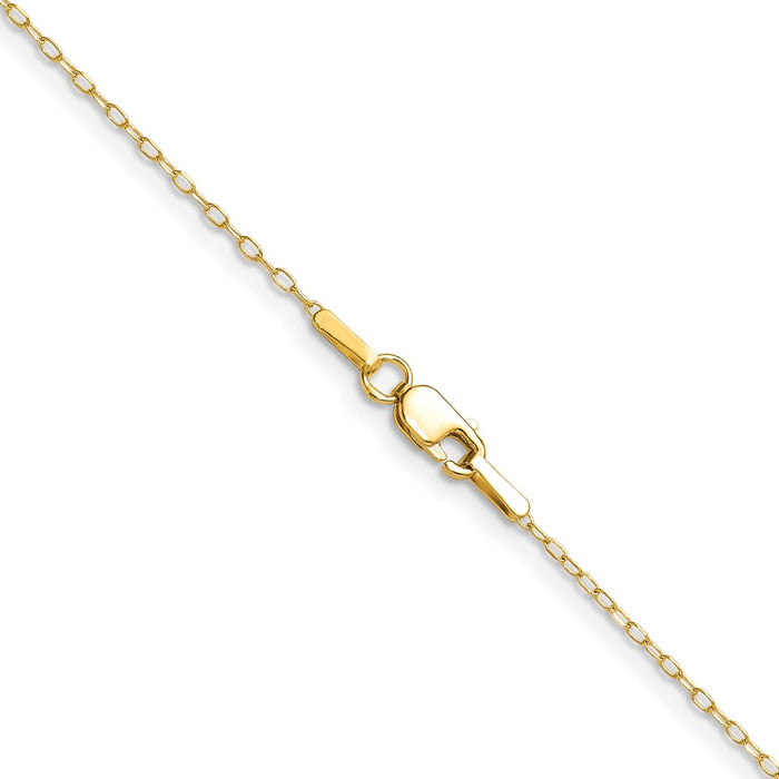 Shop 14K Gold 0.8mm Diamond Cut Forzantine Cable Chain - Stylish Luxury Value-3