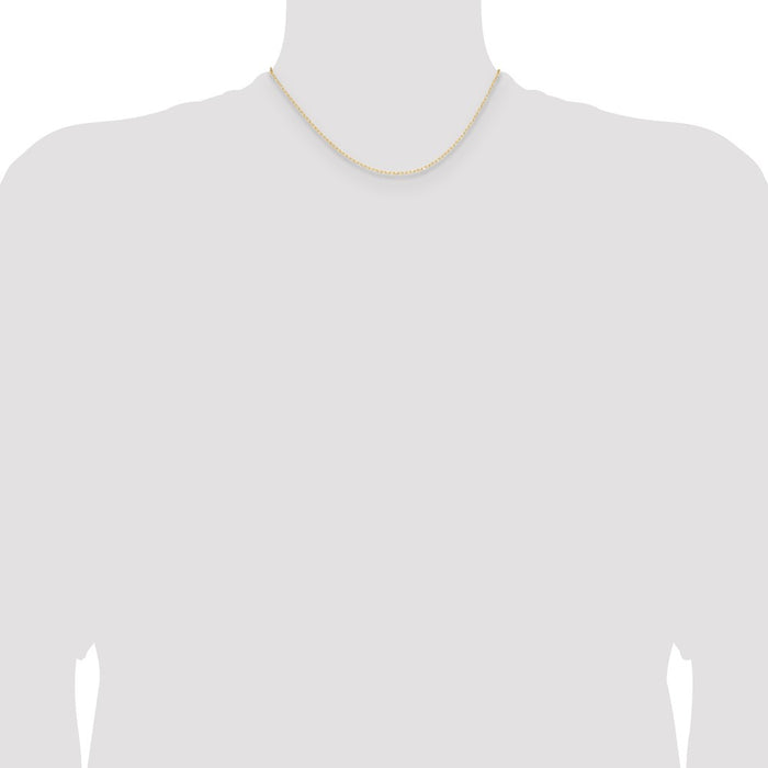 Shop 14K Gold 0.8mm Diamond Cut Forzantine Cable Chain - Affordable Luxury!-4