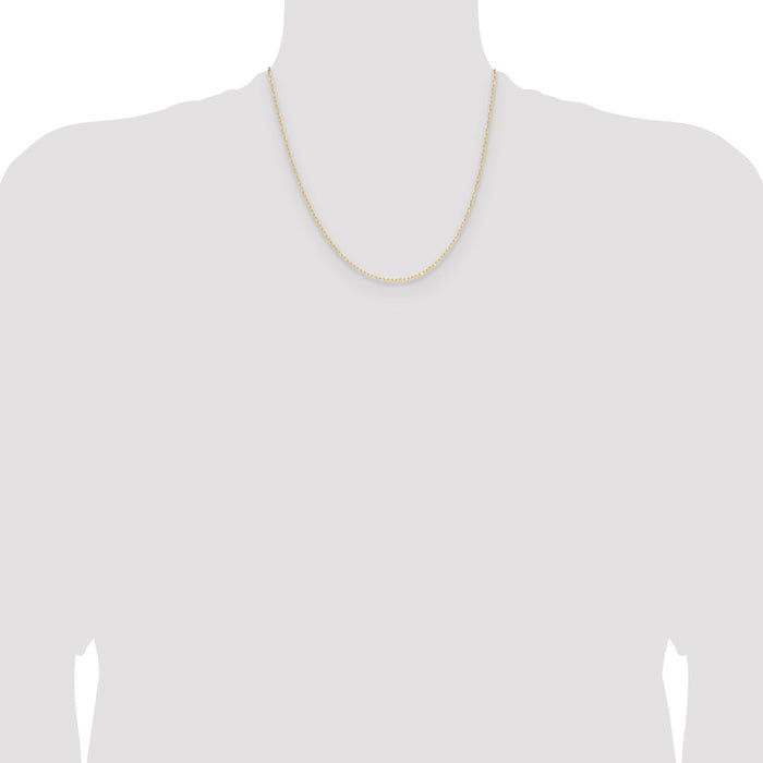 Shop 14K Gold 0.8mm Diamond Cut Forzantine Cable Chain - Stylish Luxury Value-4