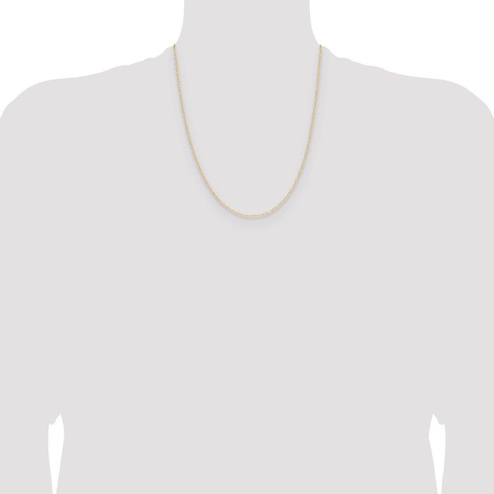 Exclusive 14K Gold 0.8mm Diamond Cut Forzantine Cable Chain - Stylish Value!-4