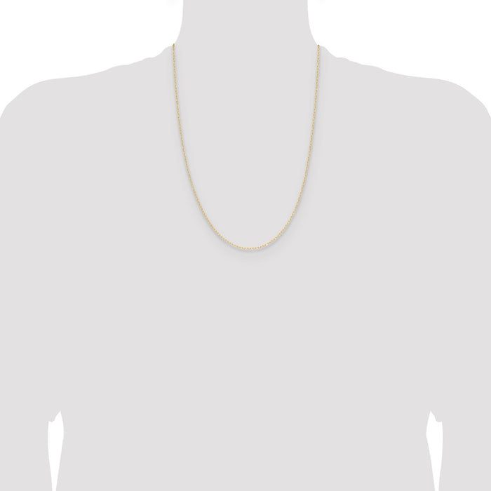 Buy Exclusive 14K Gold 0.8mm Diamond Cut Forzantine Cable Chain - Stylish Value!-4