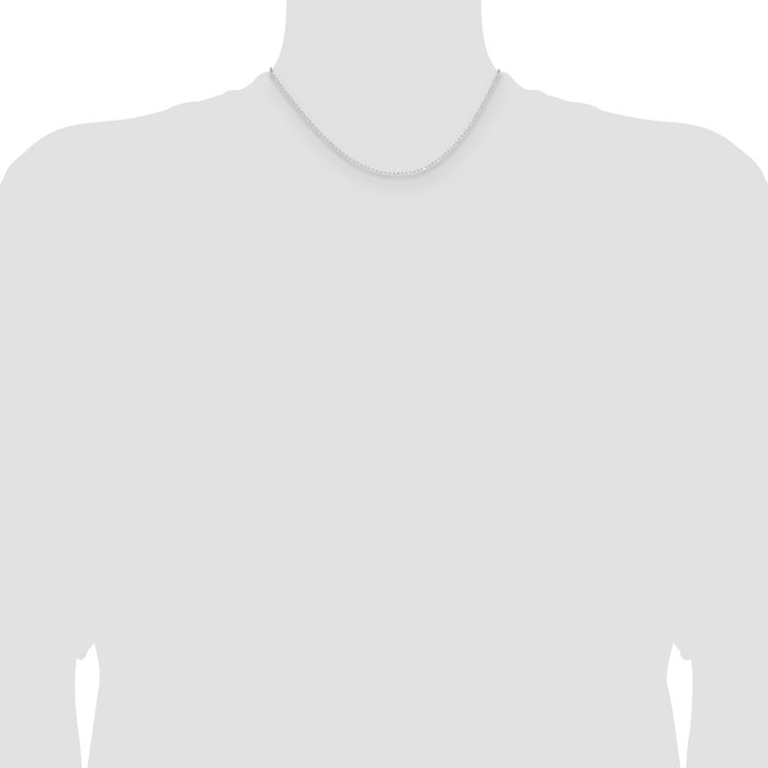 Buy 14K White Gold 0.8mm Diamond Cut Forzantine Cable Chain - Luxury Value-4