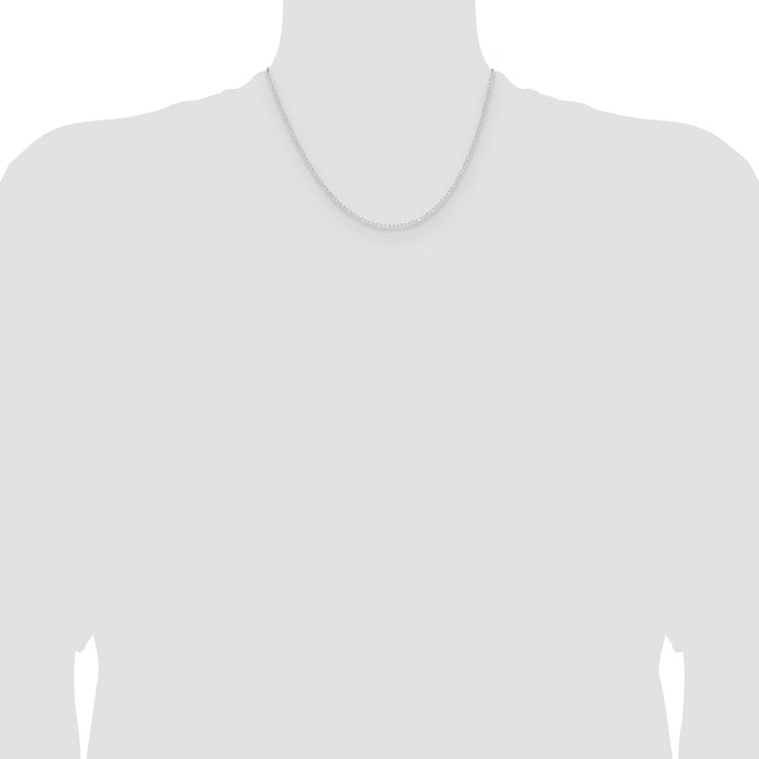 Shop Stylish 14K White Gold 0.8mm Diamond Cut Forzantine Cable Chain-4