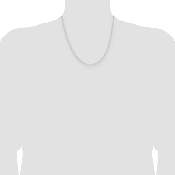 Exclusive 14K White Gold 0.8mm Diamond-Cut Forzantine Cable Chain - Stylish Value-4