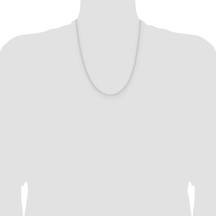 Shop Stylish 14K White Gold 0.8mm Diamond Cut Forzantine Chain - Luxury Value-4