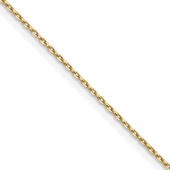 Buy Exclusive 14K Gold 0.8mm Diamond Cut Forzantine Cable Chain - Stylish Value!-1