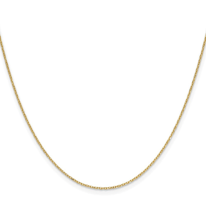 Shop Stylish 14K Gold Diamond Cut Forzantine Cable Chain - 1.0mm Luxury-2