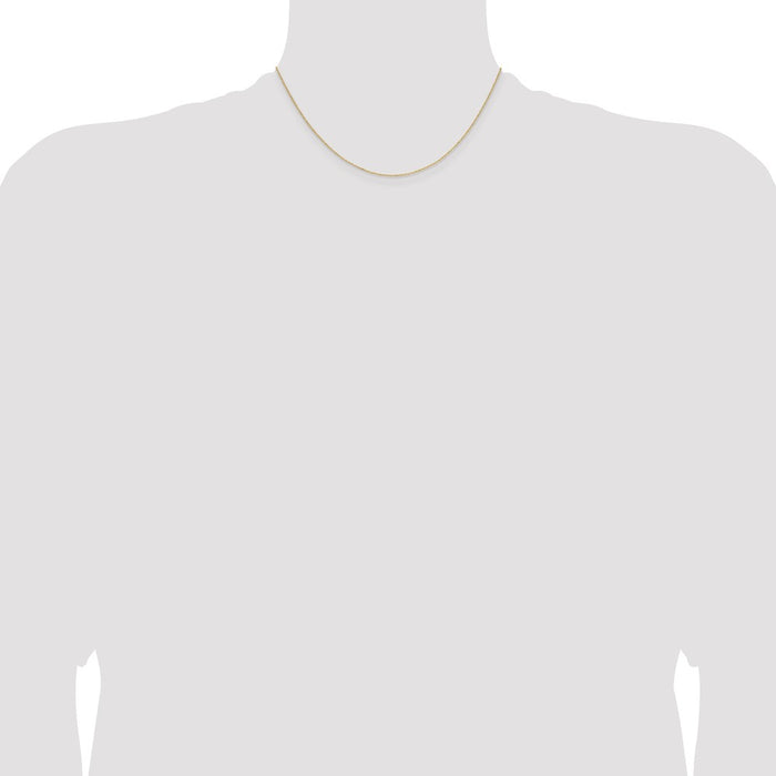 Shop 14K Gold 1.0mm Double/Curved Forzantine Cable Chain - Stylish Luxury!-4