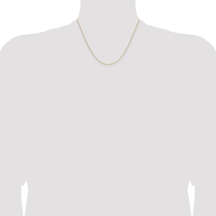 Buy 14K Gold 1.0mm Diamond Cut Forzantine Cable Chain - Stylish Luxury Value!-4