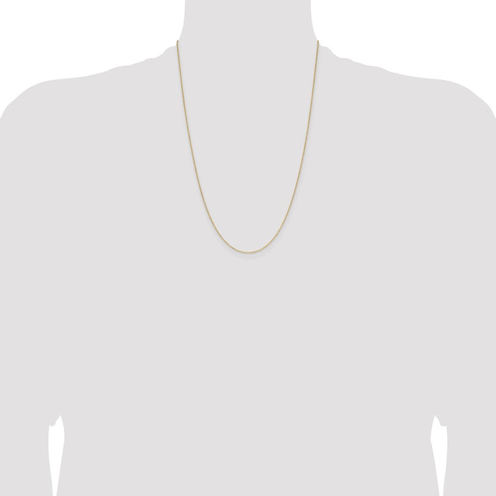 Shop Stylish 14K Gold 1.0mm Diamond Cut Forzantine Cable Chain - Value Accessory-4