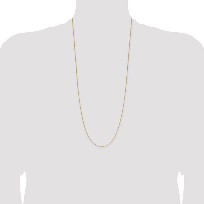 Shop Stylish 14K Gold Diamond Cut Forzantine Cable Chain - 1.0mm Luxury-4