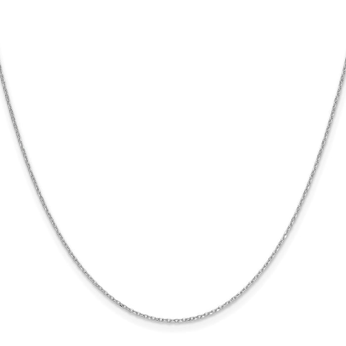 Buy Stylish 14K White Gold 1.0mm Diamond Cut Forzantine Cable Chain - Value!-2