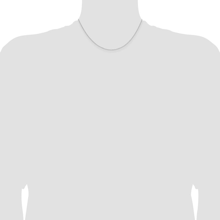 Buy Stylish 14K White Gold 1.0mm Diamond-Cut Forzantine Cable Chain, Luxury Quality-4