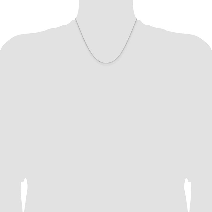 Exclusive 14K White Gold 1.0mm Diamond Cut Forzantine Cable Chain - Stylish Value!-4