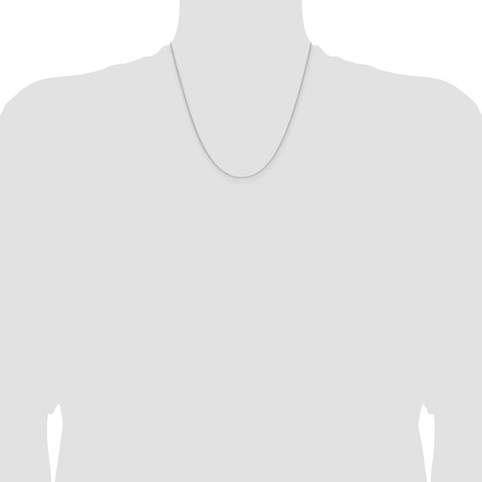 Buy Stylish 14K White Gold 1.0mm Diamond Cut Forzantine Cable Chain - Value!-4