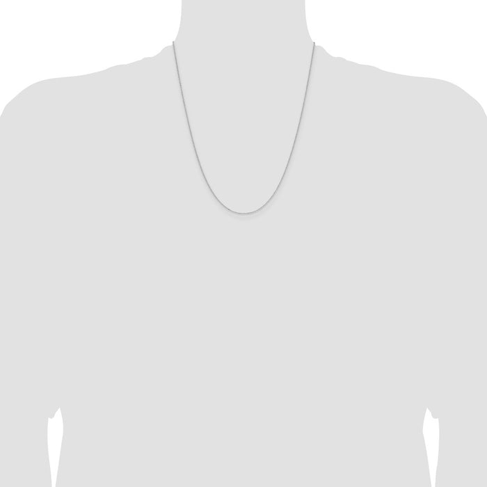 Shop 14K White Gold 1.0mm Diamond-Cut Forzantine Cable Chain - Stylish Value!-4