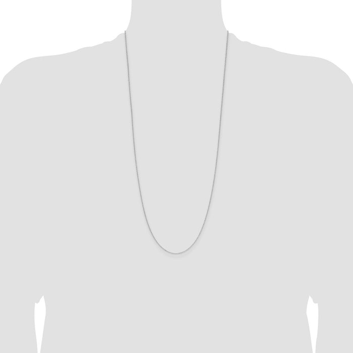 Shop Stylish 14K White Gold 1.0mm Diamond Cut Forzantine Cable Chain-4